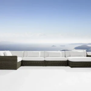 Belladomi Outdoor Three Piece Sectional in Starboard Snow