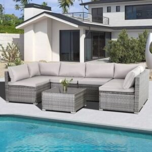 Belladomi Outdoor Collection Replacement Cushions in Rosemount Dove